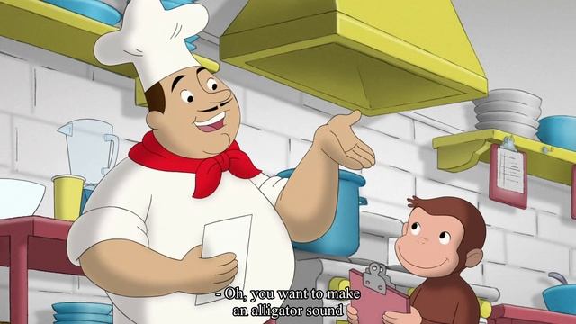 Curious George - 263 - A Sound Story (Learn English Language with subtitles) смотреть онлайн