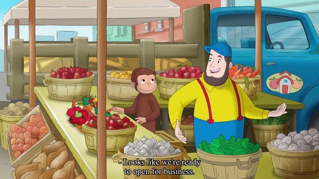 Curious George - 257 - Monkey Market (Learn English Language with subtitles) смотреть онлайн