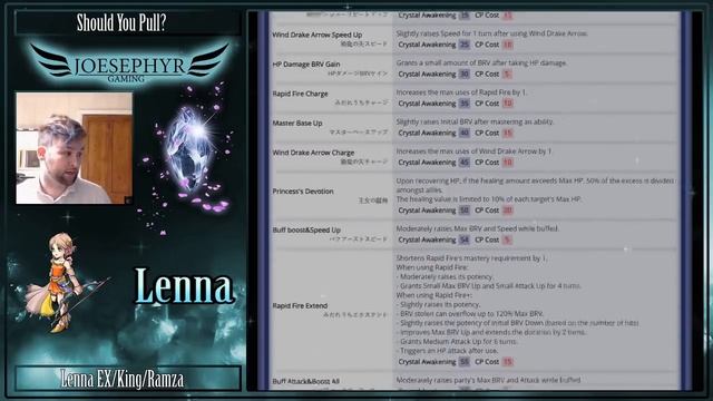 Dissidia: Opera Omnia - Should You Pull? Lenna EX/King/Ramza! Is the Hype-Train Warranted? смотреть онлайн