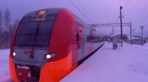 [РЖД] ЭС2Г-017 «Ласточка» | Станция Калище