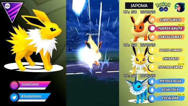 ¡LAS EEVEE EVOLUCIONES LEGACYS A NIVEL 50 EN LIGA MASTER! JOLTEON, FLAREON,VAPOREON - Pokémon GO Pv смотреть онлайн