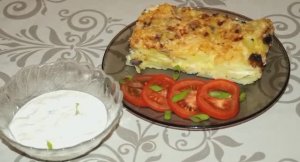 Картофельный гратен с грибами #вкусно