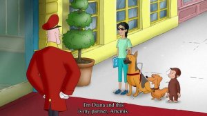 Curious George - 282 - George and the Guide Dog (Learn English Language with subtitles)