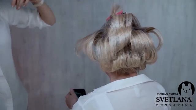 Объемная укладка.Прическа на короткие волосы 60+ .Урок№191 смотреть онлайн