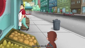 Curious George - 328 - George and the Beat (Learn English Language with subtitles)