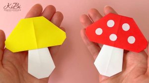 Мухомор | Простое Оригами для детей из бумаги своими руками | DIY