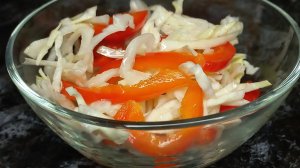 Капуста маринованная с болгарским перцем