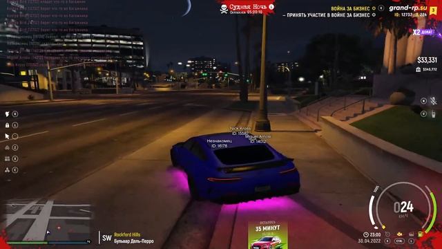 GTA 5 GRAND RP сервер №3 Судная ночь Промокод BIRD смотреть онлайн