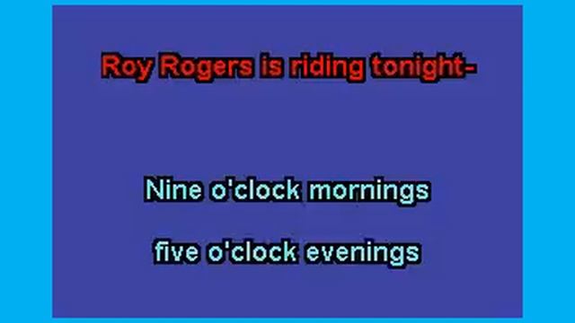 Roy Rogers - Elton John Karaoke by Allen Clewell смотреть онлайн