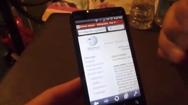 Opera mini 5 beta on HTC EVO 4Gのデモ