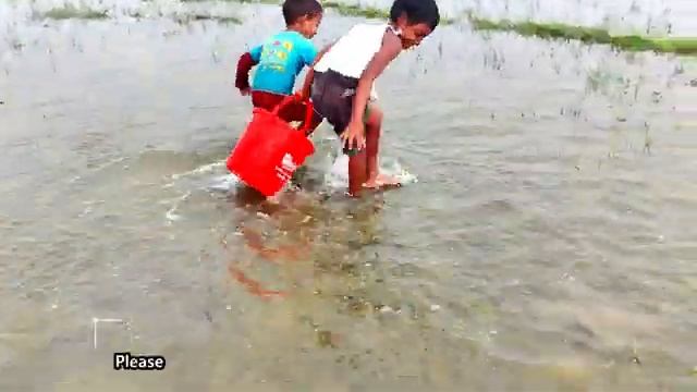 Amazing hand fishing video - Two small fish hunter catching fish by hand - Traditional hand fishing смотреть онлайн