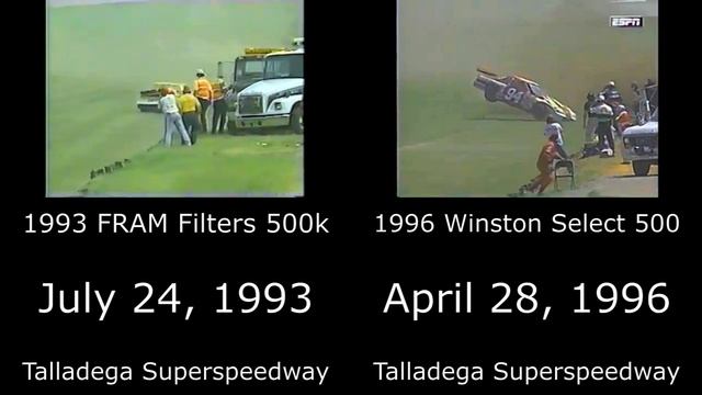 Nascar Crash Comparison 73 | Ernie Irvin and Bill Elliott Near Flip Crash смотреть онлайн