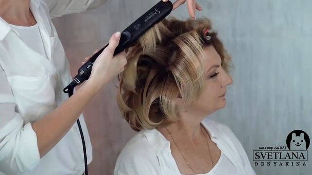 Объемная укладка утюжком.Прическа. Урок№194 смотреть онлайн