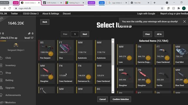 betting $50000 worth of gloves knives and guns csgo clicker 2 смотреть онлайн