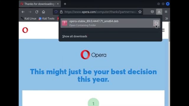 Kali Linux Opera Kurulumu - Kali Opera Installation смотреть онлайн