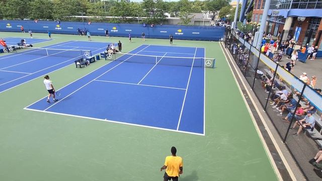Gael Monfils And Mikael Ymer practice session Us Open 2021! The fastest Atp Player! смотреть онлайн