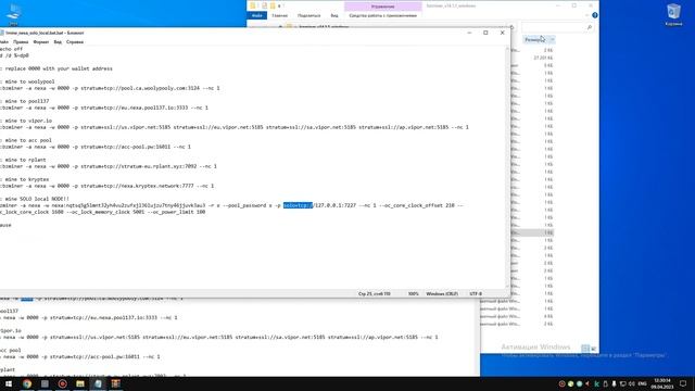 Как настроить свою SOLO ноду NEXA для майнинга. Configuring Nexa Solo Mining.