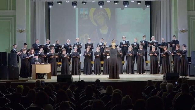М.Гоголин, «Достойно есть» византийский напев IVв (дир. О.Покидова) смотреть онлайн