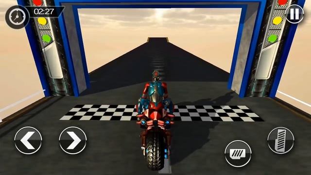 ► Impossible Iron Police' Robot bike Stunts Android Gameplay смотреть онлайн