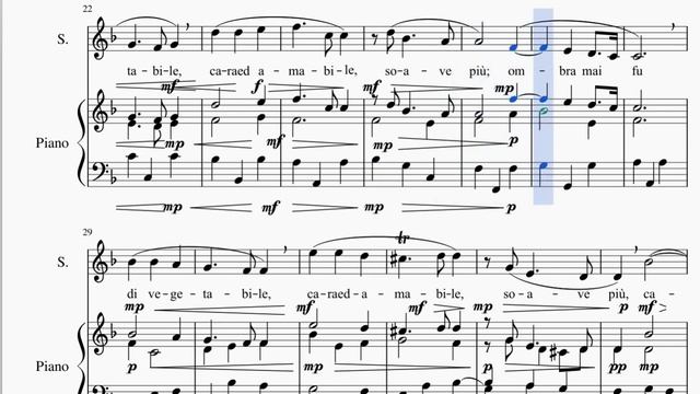 (G.F. Handel) Ombra Mai Fu - Study Version (score Animation & Vocal Line)