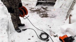 Электролопата Patriot PS 1500 E. Уборка снега. Snow clearance. The electric shovel.