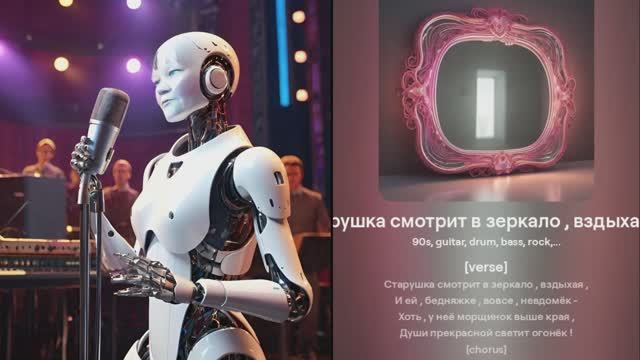 Старушка смотрит в зеркало , вздыхает ... смотреть онлайн
