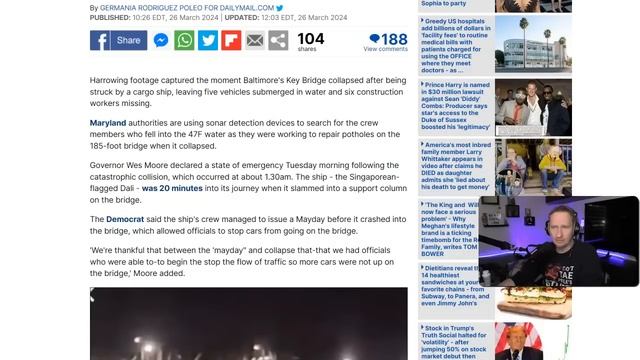 Baltimore Bridge Collapses, Serious Warning Of CYBER Attack Potential! смотреть онлайн