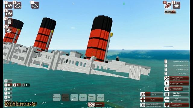 From The Depths, Sinking The Lusitania!  (Minecraft Design)