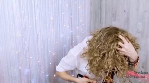 Укладка волос диффузором.Супер локоны. Кудри на прямые волосы. урок №97