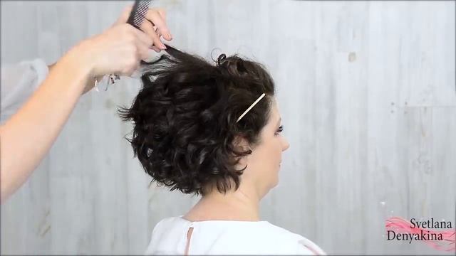 Укладка на короткие волосы.Прическа на каре. урок№104 смотреть онлайн