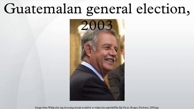 Guatemalan general election, 2003 смотреть онлайн