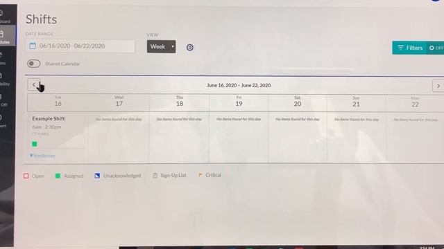 SPR Shiftboard Acknowledge Shift - Filter Schedule Settings смотреть онлайн