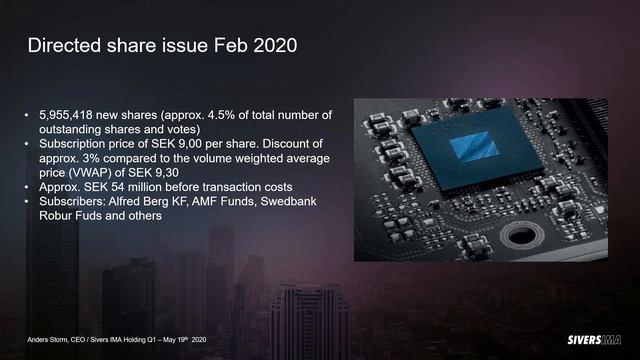 2020 05 19 10 00 Sivers IMAs Group CEO Anders Storm presents the quarterly report 19 May 2020 at 10 смотреть онлайн