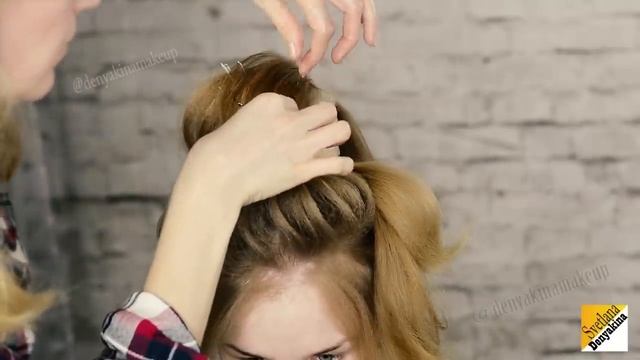 Как сделать высокий пучок_ Свадебная прическа. смотреть онлайн