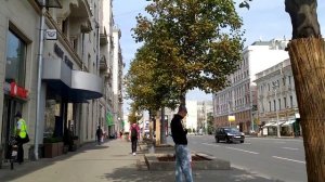 Пешеходная прогулка-экскурсия по улице Тверская. Город Москва. Moscow Russia tour street tverskaya