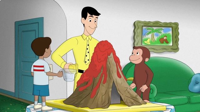 Curious George - 351 - George vs. the Volcano (Learn English Language with subtitles) смотреть онлайн