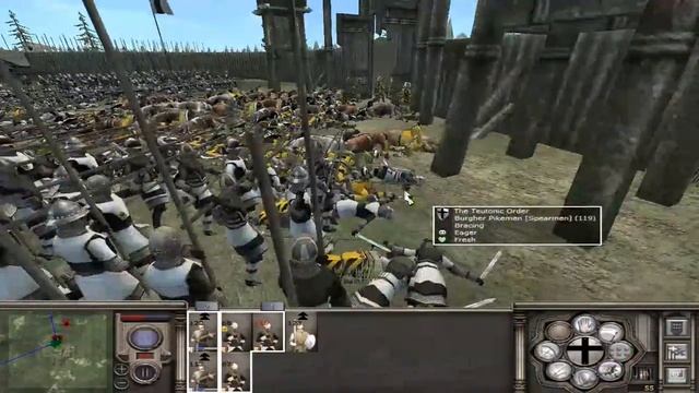 Medieval II Total War - Teutonic Campaign Gameplay - (Defending Against Novgorod Siege) смотреть онлайн