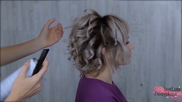 Укладка на короткие волосы урок№80 смотреть онлайн