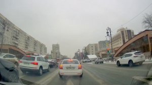Поездка по улицам города Тюмень до Фабричной, турфирмы, ТЦ Кристалл и на Киевскую