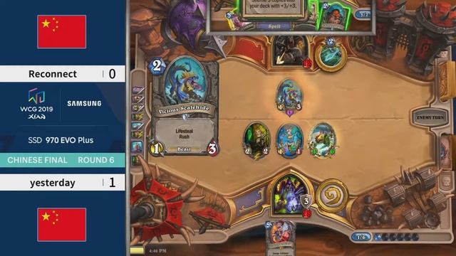 WCG 2019 Xi'an, Chinese Final Day3 - HEARTHSTONE, R6, yesterday vs Reconnect (ENG) смотреть онлайн