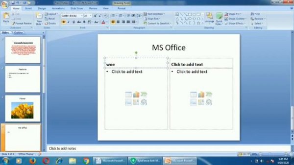 PowerPoint | create slides | change layout | create duplicate slide|