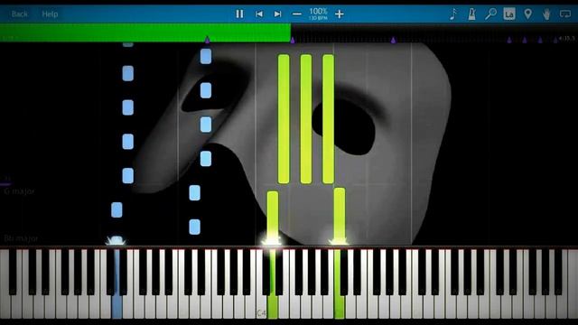 The Phantom Of The Opera | Synthesia Piano Tutorial смотреть онлайн