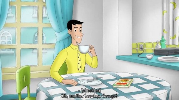 Curious George - 313 - Bee Like Me (Learn English Language with subtitles)