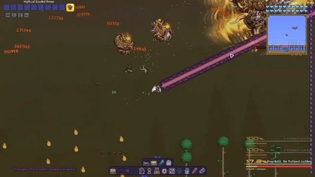 Terraria Supreme Buffed Eroded Prism vs Calamity Mod Boss Rush ll Shadows Of Abbadon Mod смотреть онлайн