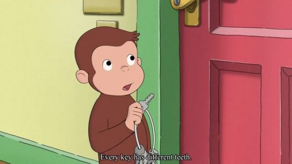 Curious George - 364 - Locked Out (Learn English Language with subtitles)