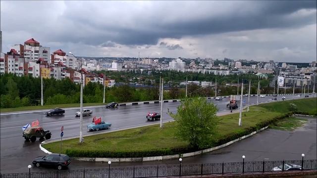 Знамя Победы подняли в небо Белгорода 9 мая 2020 г. Салют парк Победы. смотреть онлайн