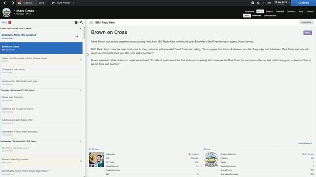 FM2014 - Lower League to Champions League Part 54 - Dover Athletic смотреть онлайн