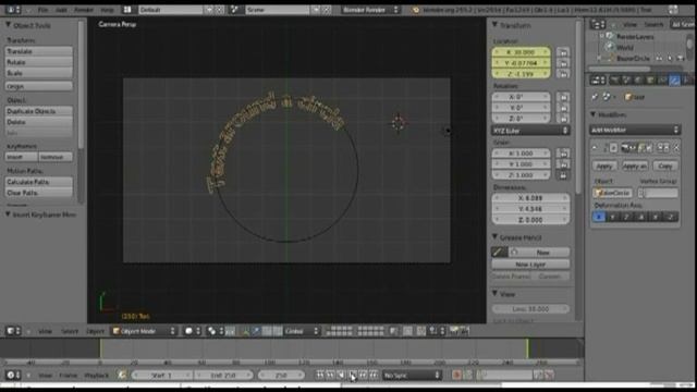 BLENDER 2.59/2.6 BEGINNER TUTORIAL 3D ANIMATED TEXT - TEXT MOVING AROUND A CIRCLE смотреть онлайн