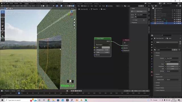 27 - Modeling Oven Door. CREATING A MODERN HOUSE in Blender смотреть онлайн