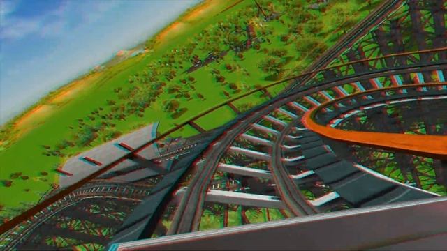 3D - RCT3 - (Dominator) 3D anaglyph Roller Coaster Red/Cyan Glasses Stereo смотреть онлайн